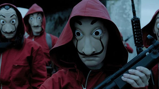 西班牙Netflix纸钞屋营销活动 证券市场艺术品